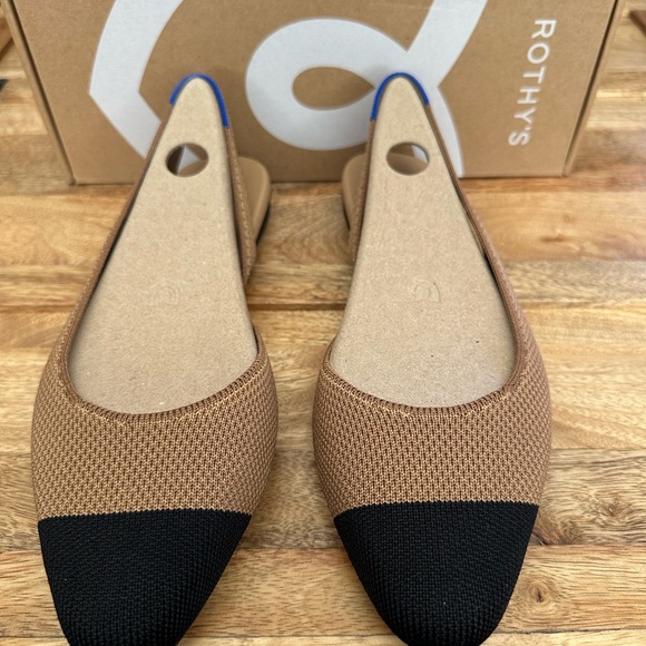Rothy's Shoes - Rothy's Brown and Black Pointed Toe Flats